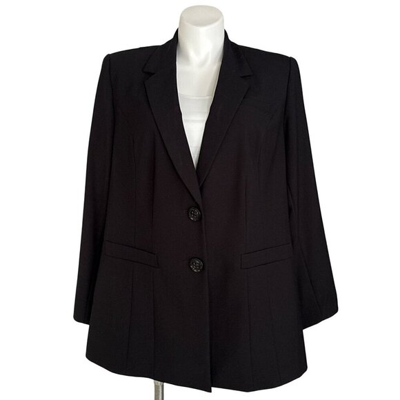 Lane Bryant NWT $80 Single Breasted Black Blazer, Long Sleeves Women's Size 24 - Picture 1 of 8